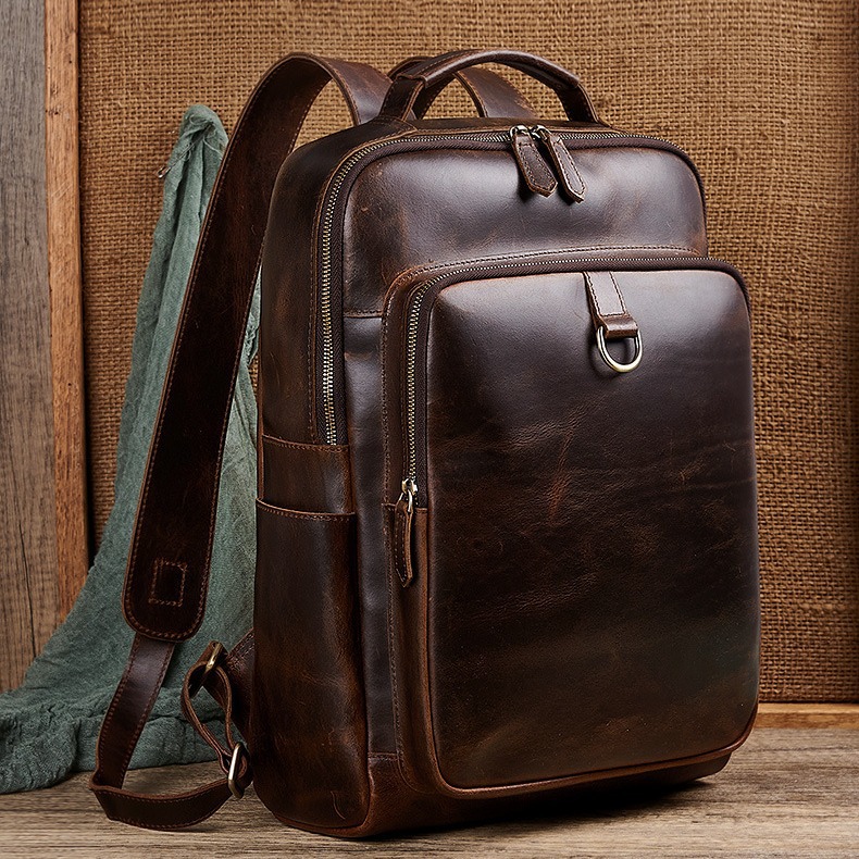 Men's Top Grain Waxed Leather  – обзор и цена Leather Backpack Vintage