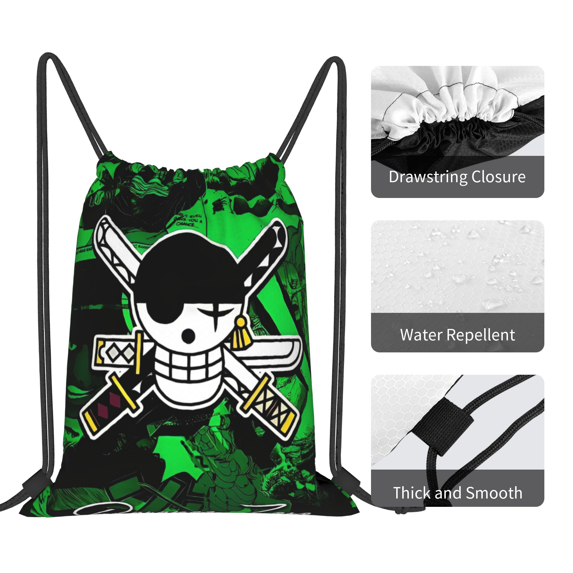One Piece Zoro Skull Backpack  – обзор и цена Drawstring Gym Bag