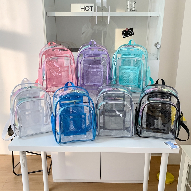 PVC Transparent Zipper Large C – обзор и цена Fashion Backpack Women