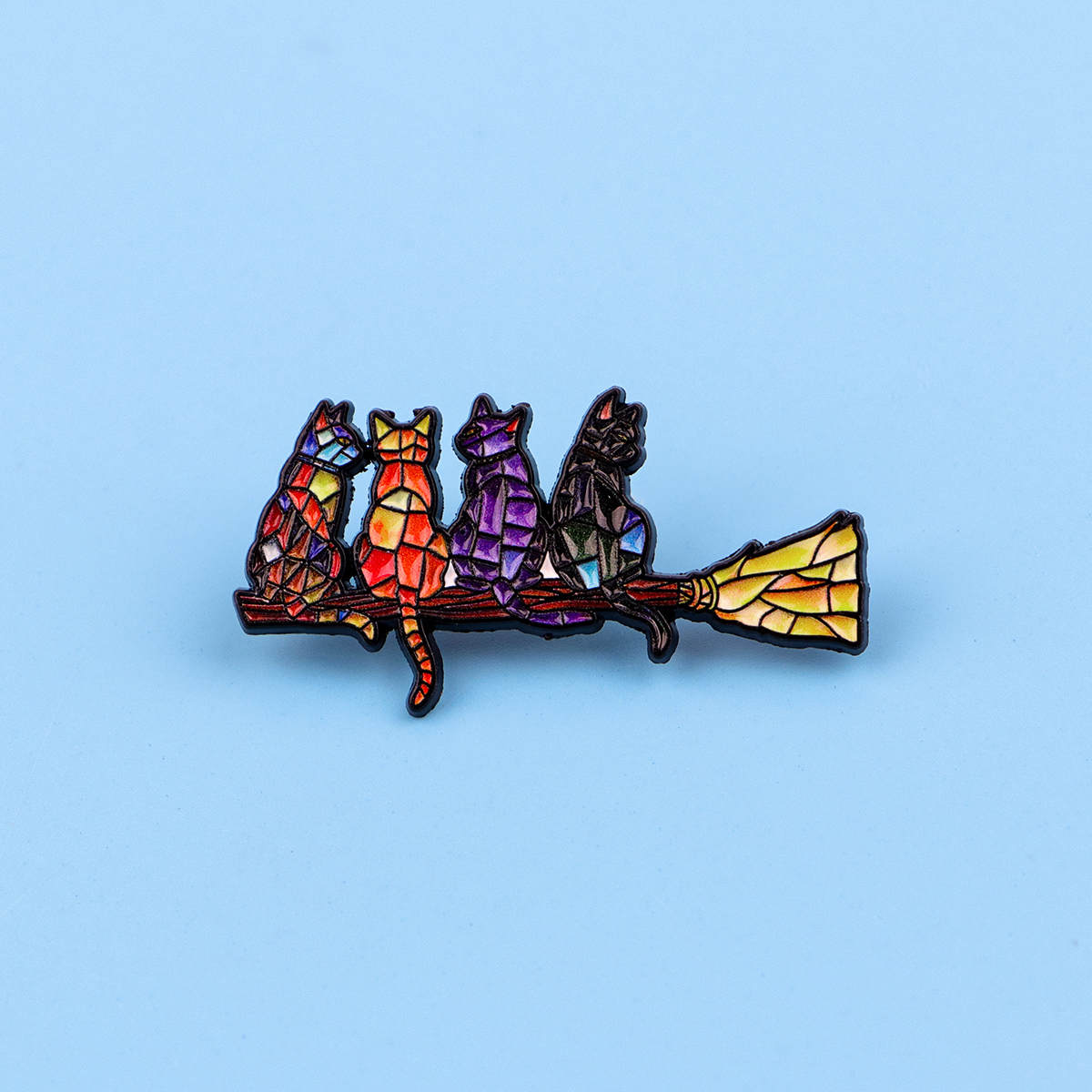 Colorful Cat Enamel Pin Witch  – обзор и цена Fashion Backpack Women