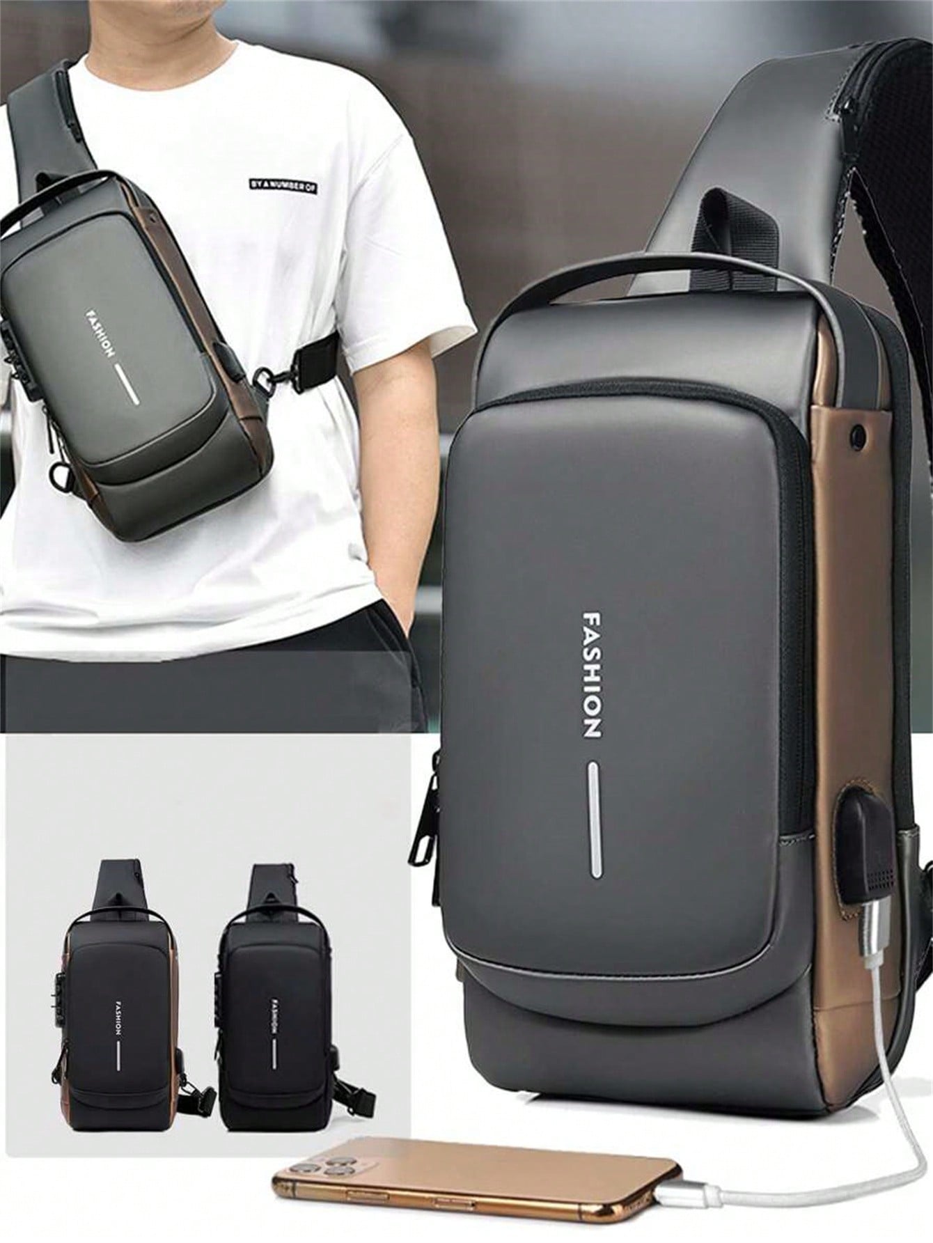 Men's Bags Shoulder Messenger  – обзор и цена Sling Backpack Shoulder