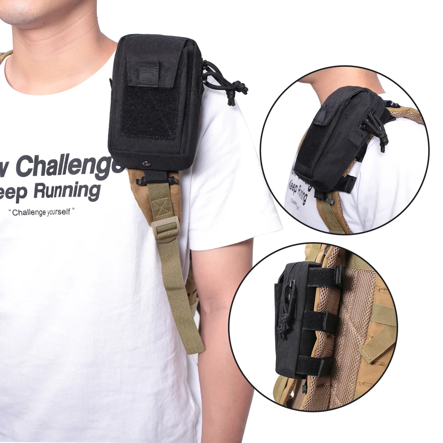 Molle Backpack Strap Bag Phone – обзор и цена Backpack Insert Organizer