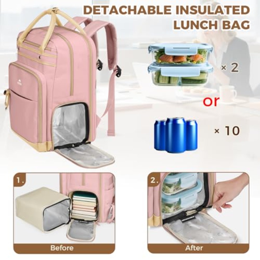 Lunch Backpack for Women, Teac – обзор и цена Laptop Backpack 15.6