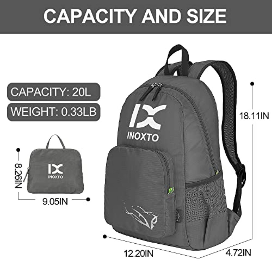 INOXTO 20L Lightweight Hiking  – обзор и цена Foldable Backpack Small