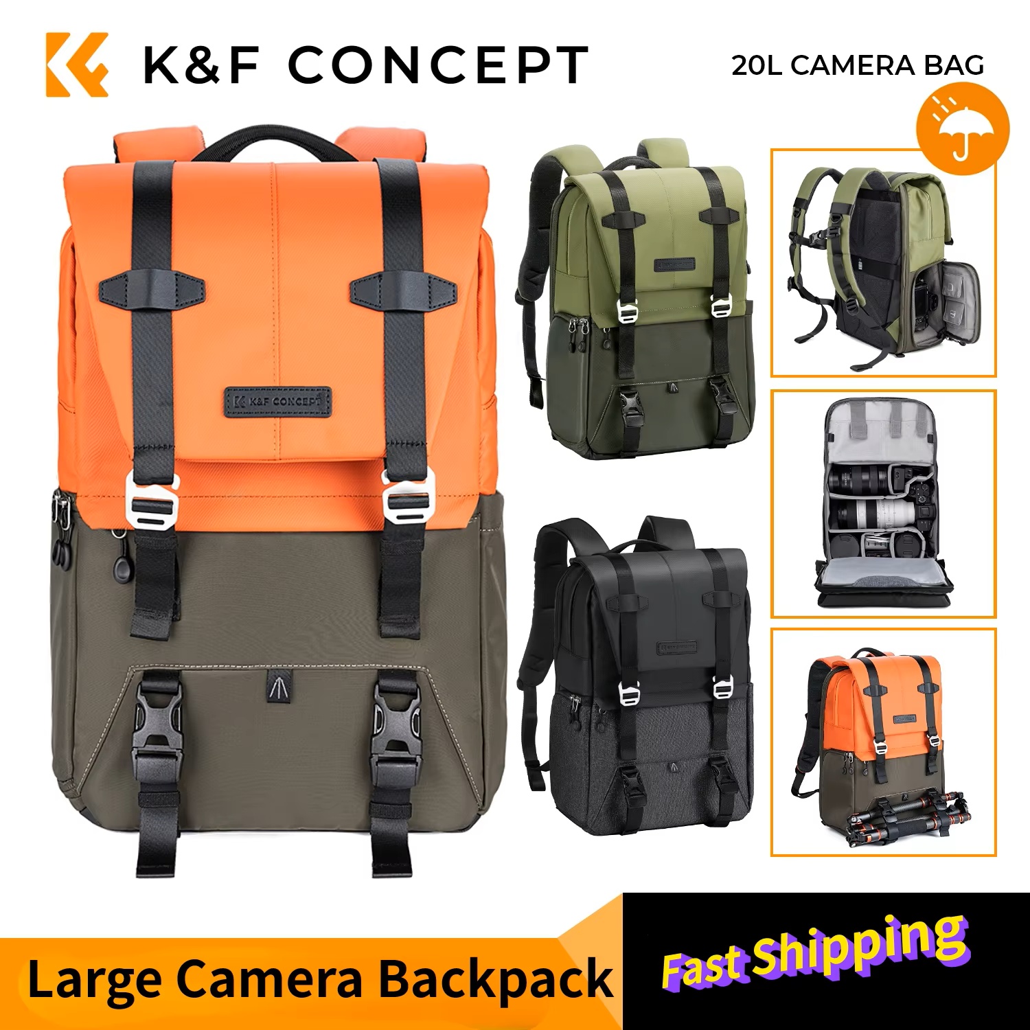 K&F CONCEPT Camera Backpack Tr – обзор и цена Laptop Backpack 15.6