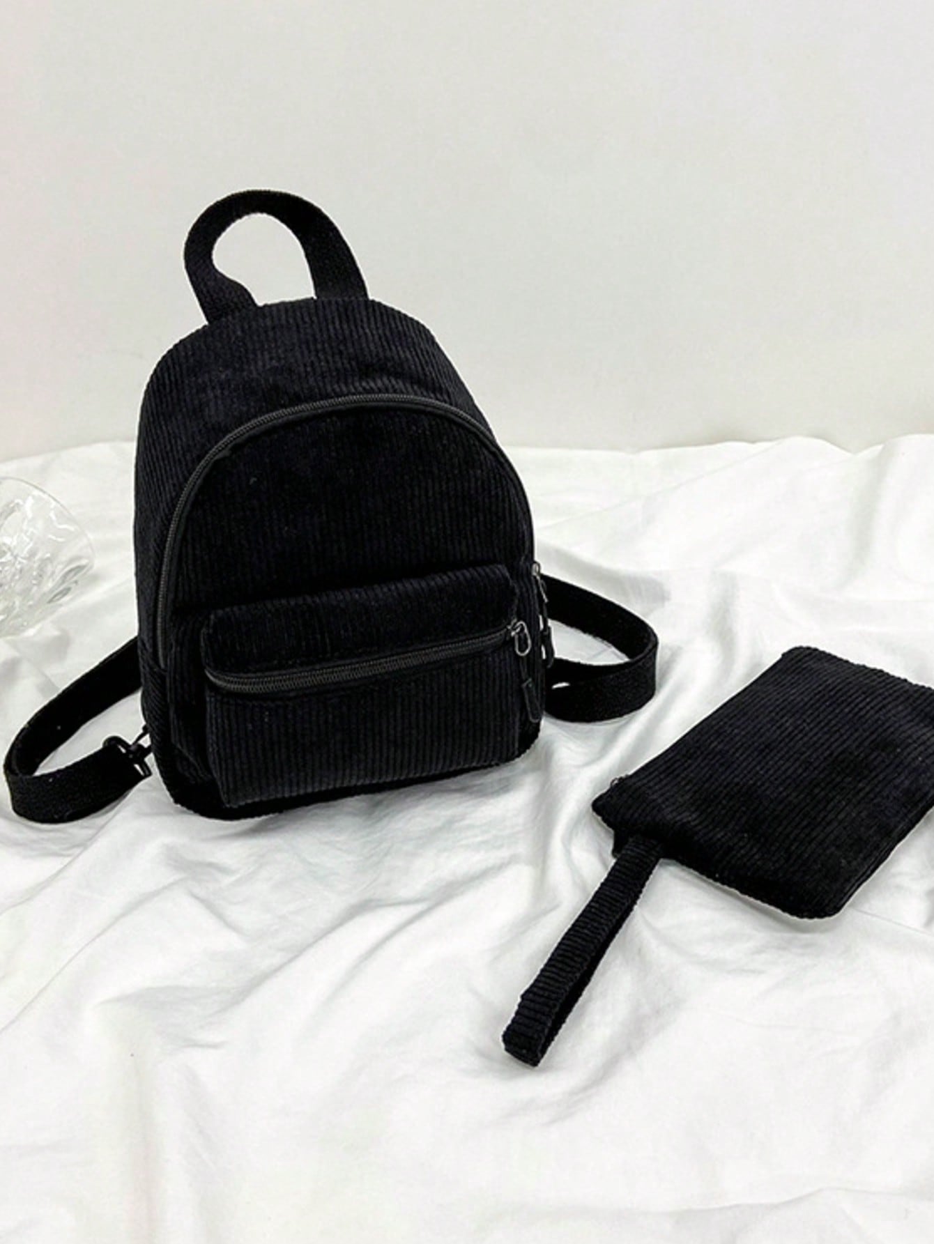 Solid Color Corduroy Fabric Fa – обзор и цена Fashion Backpack Women