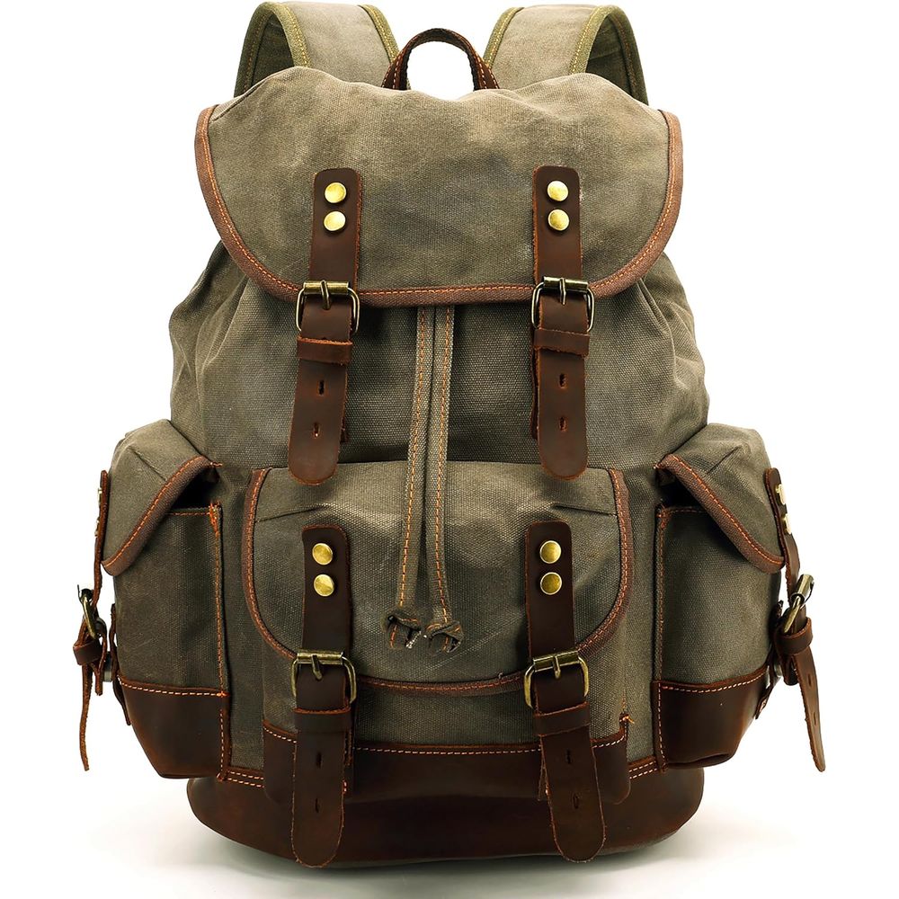Vintage Canvas Leather Backpac – обзор и цена Leather Backpack Vintage