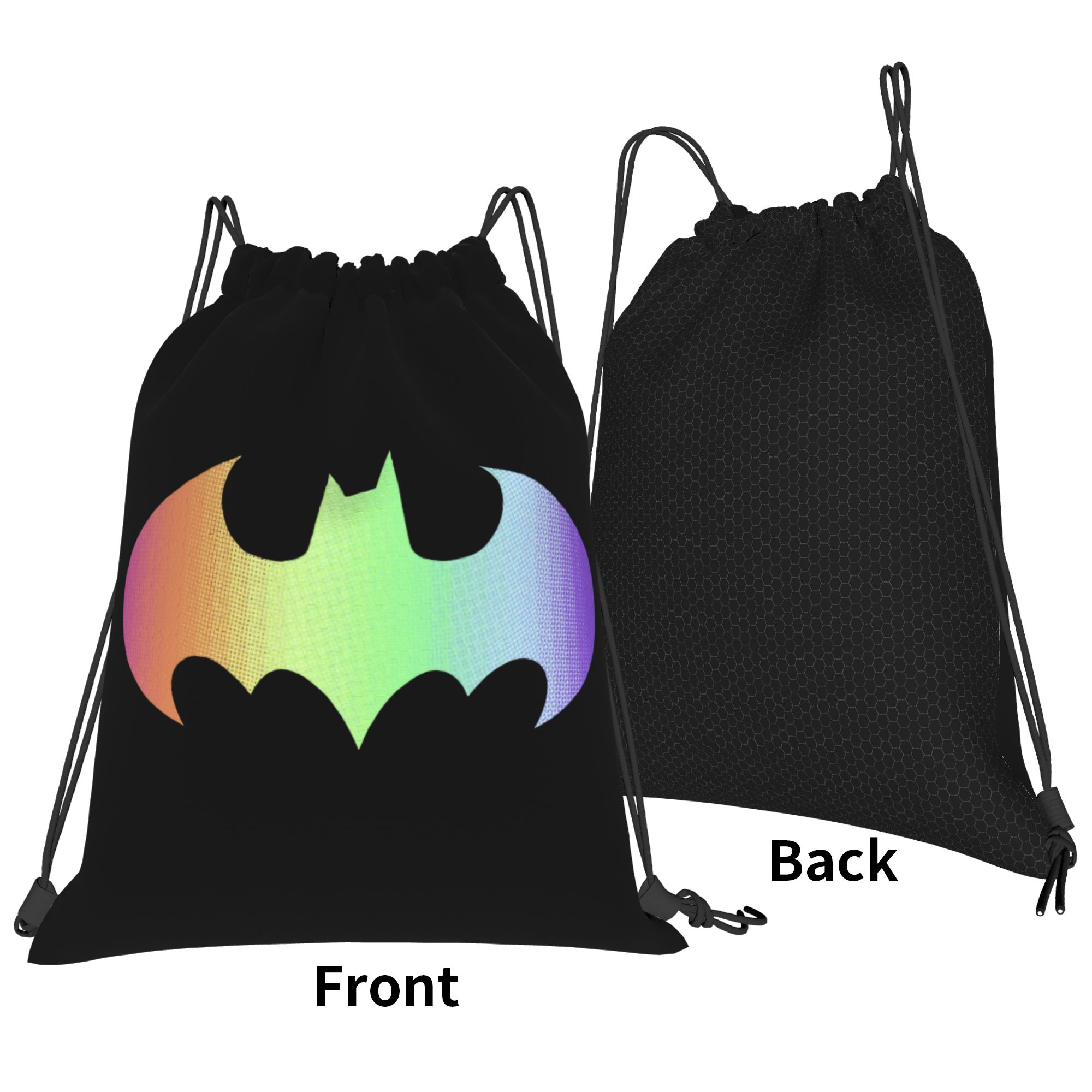 Batmans Logo Rainbow Gradient  – обзор и цена Drawstring Gym Bag