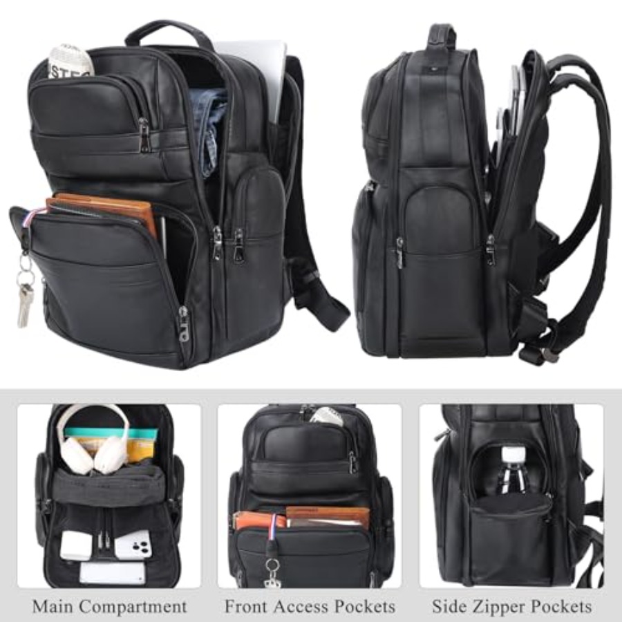Men's Vintage Leather Backpack – обзор и цена Laptop Backpack 15.6