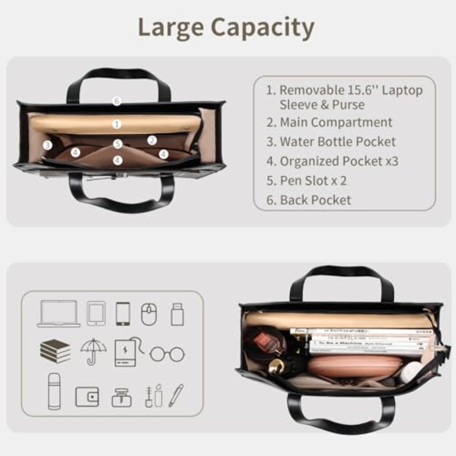 ESTARER Women's Laptop Leather – обзор и цена Laptop Sleeve Removable