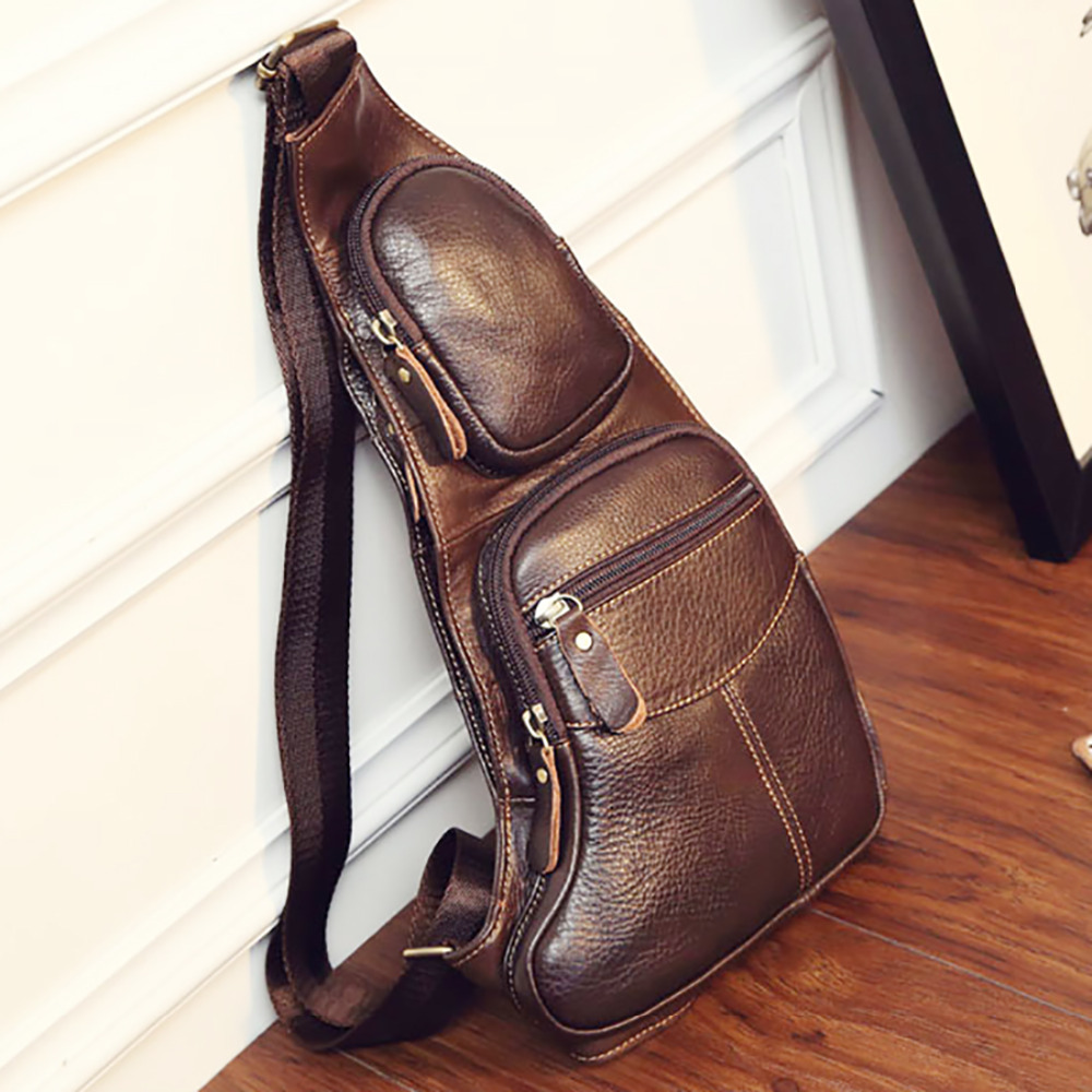 High Quality Men Genuine Leath – обзор и цена Sling Backpack Shoulder