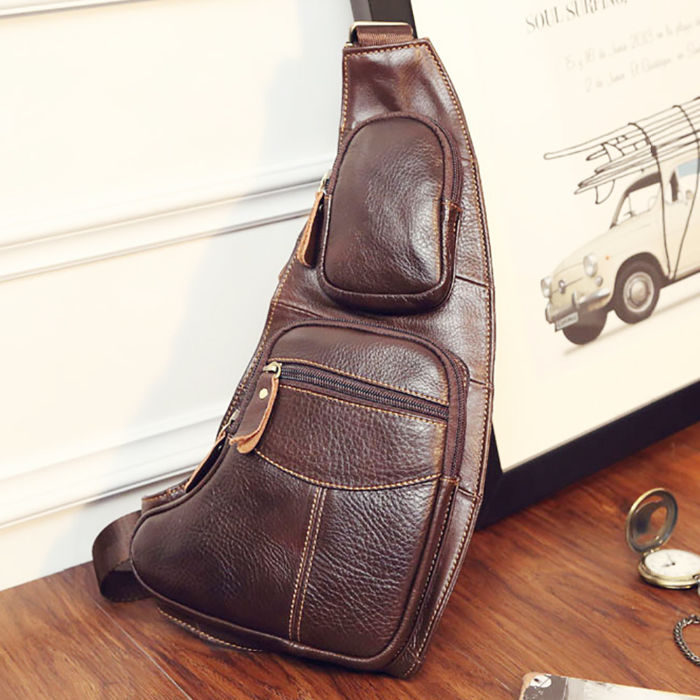 High Quality Men Genuine Leath – обзор и цена Sling Backpack Shoulder