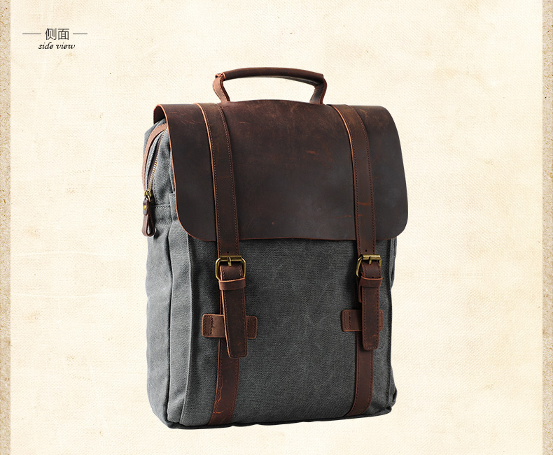 Fashion Male Backpack Leather  – обзор и цена Rucksack Military Style