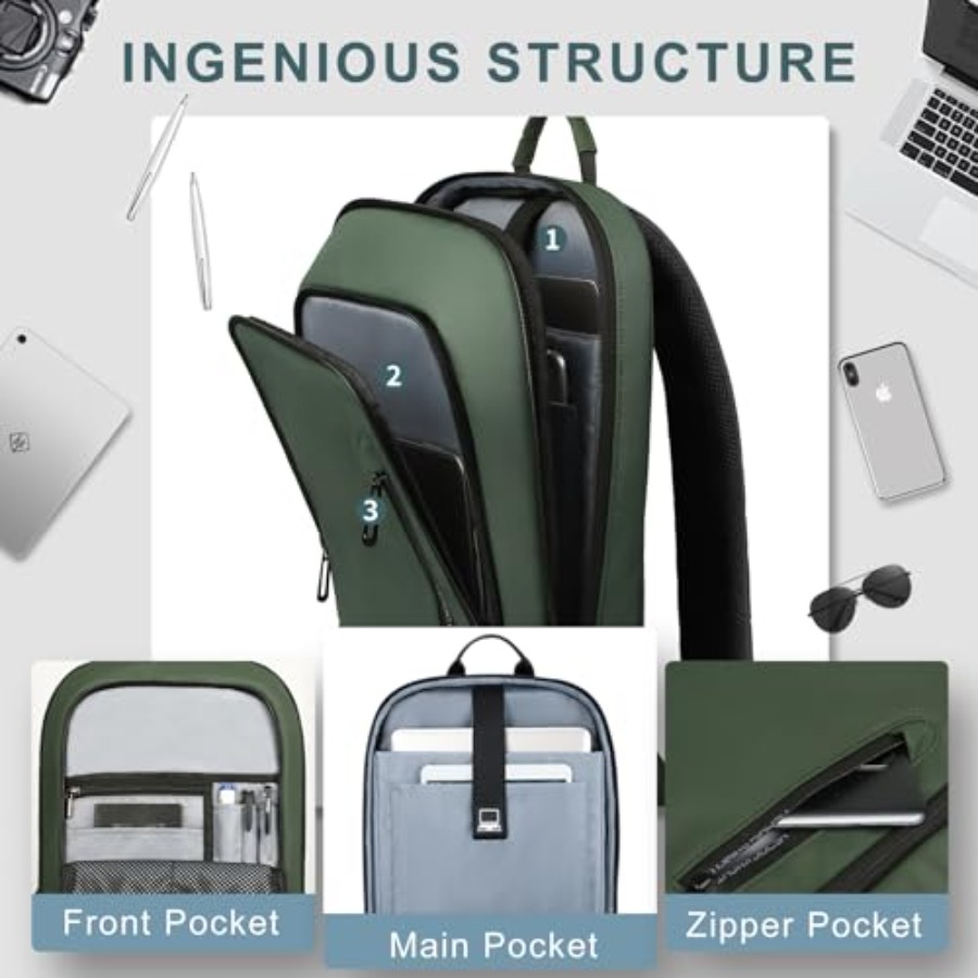 Backpack for Men Business Slim – обзор и цена Travel Backpack Anti Theft