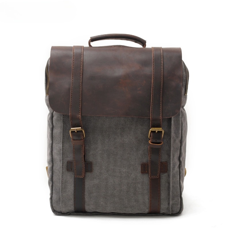 Military Canvas Leather Backpa – обзор и цена Rucksack Military Style