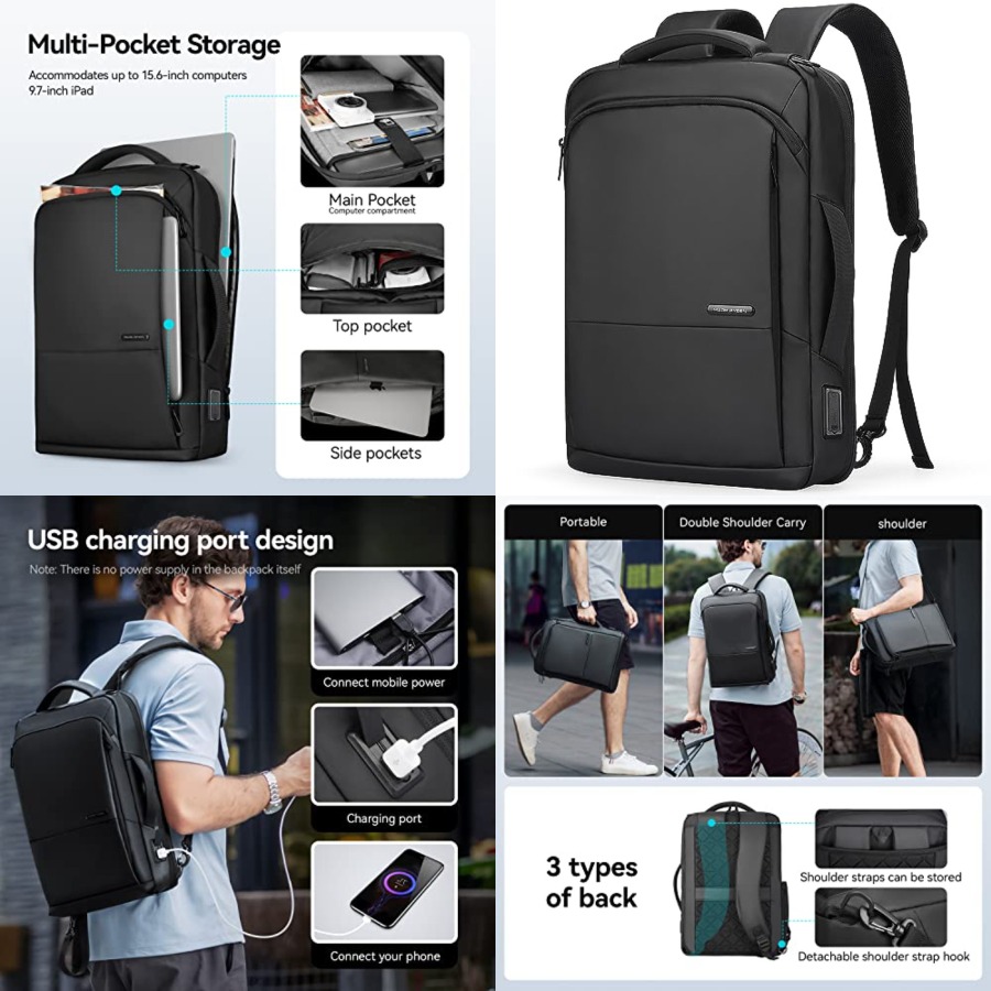 Slim Laptop Backpack for Men,  – обзор и цена Laptop Backpack 15.6