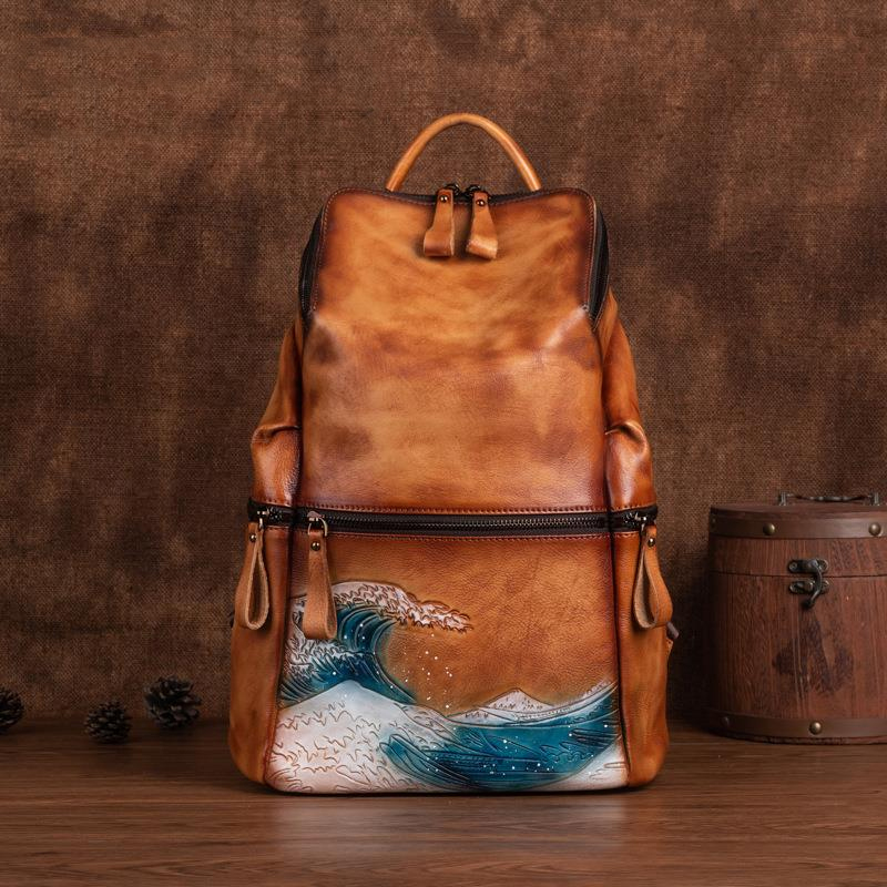 Genuine Real Soft Leather Wome – обзор и цена Leather Backpack Vintage