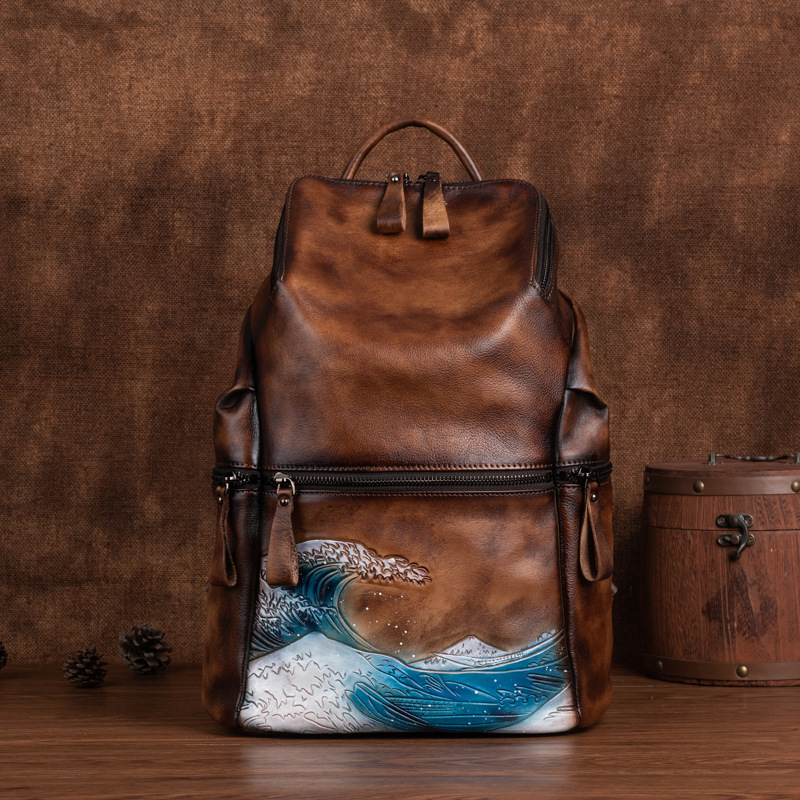 Genuine Real Soft Leather Wome – обзор и цена Leather Backpack Vintage