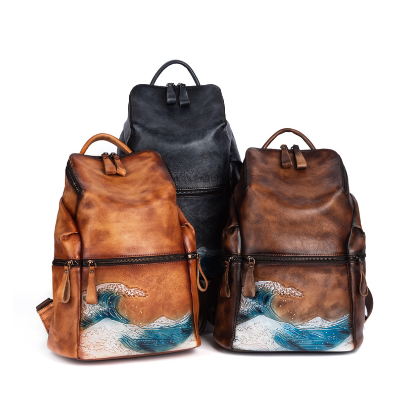 Genuine Real Soft Leather Wome – обзор и цена Leather Backpack Vintage