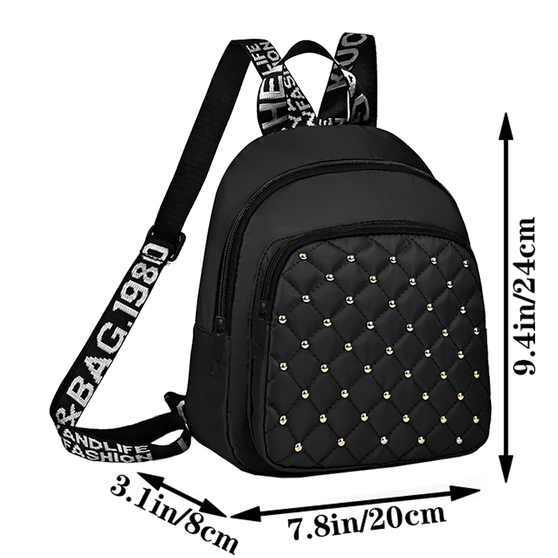 Chic Stylish Studded Backpack  – обзор и цена Canvas Backpack Casual
