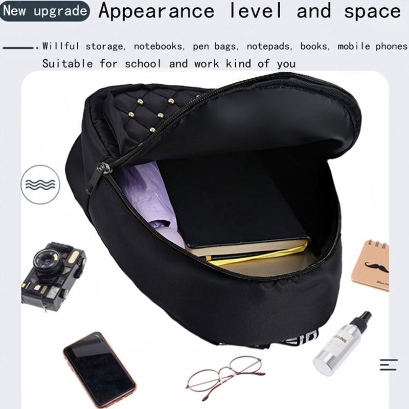 Chic Stylish Studded Backpack  – обзор и цена Canvas Backpack Casual